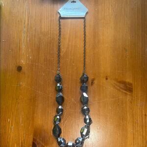 Erica Lyons Faceted Black Necklace